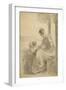 Jeune femme assise sur une balustrade, se détournant, dans un paysage-John Constable-Framed Premium Giclee Print