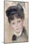 Jeune femme au chapeau noir-Pierre-Auguste Renoir-Mounted Giclee Print