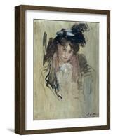 Jeune femme au chapeau-Jacques-emile Blanche-Framed Giclee Print