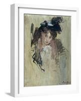 Jeune femme au chapeau-Jacques-emile Blanche-Framed Giclee Print