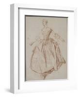 Jeune femme debout les bras étendus; étude pour La Camargo dansant-Nicolas Lancret-Framed Giclee Print