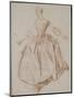 Jeune femme debout les bras étendus; étude pour La Camargo dansant-Nicolas Lancret-Mounted Giclee Print