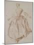 Jeune femme debout les bras étendus; étude pour La Camargo dansant-Nicolas Lancret-Mounted Giclee Print