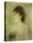 Jeune Femme Decolletee, 1882-Edouard Manet-Stretched Canvas