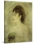 Jeune Femme Decolletee-Edouard Manet-Stretched Canvas