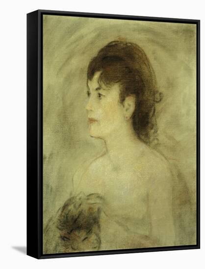 Jeune Femme Decolletee-Edouard Manet-Framed Stretched Canvas