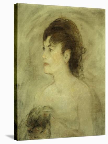 Jeune Femme Decolletee-Edouard Manet-Stretched Canvas