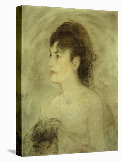 Jeune Femme Decolletee-Edouard Manet-Stretched Canvas