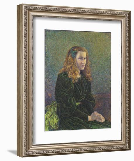 Jeune Femme En Robe Verte (Germaine Marécha), 1893-Théo van Rysselberghe-Framed Giclee Print