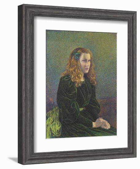 Jeune Femme En Robe Verte (Germaine Marécha), 1893-Théo van Rysselberghe-Framed Giclee Print