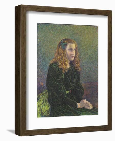 Jeune Femme En Robe Verte (Germaine Marécha), 1893-Théo van Rysselberghe-Framed Giclee Print