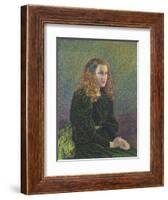 Jeune Femme En Robe Verte (Germaine Marécha), 1893-Théo van Rysselberghe-Framed Giclee Print