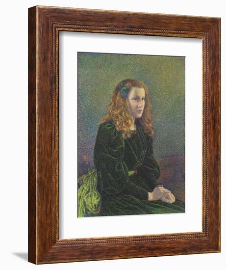 Jeune Femme En Robe Verte (Germaine Marécha), 1893-Théo van Rysselberghe-Framed Giclee Print