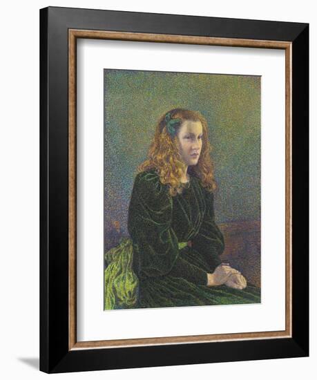 Jeune Femme En Robe Verte (Germaine Marécha), 1893-Théo van Rysselberghe-Framed Giclee Print