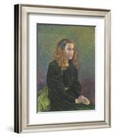 Jeune Femme En Robe Verte (Germaine Marécha), 1893-Théo van Rysselberghe-Framed Giclee Print