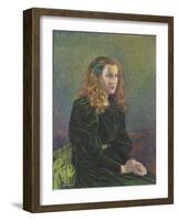 Jeune Femme En Robe Verte (Germaine Marécha), 1893-Théo van Rysselberghe-Framed Giclee Print