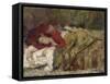 Jeune femme endormie-Lovis Corinth-Framed Stretched Canvas