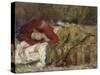 Jeune femme endormie-Lovis Corinth-Stretched Canvas