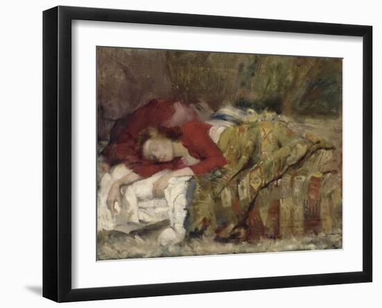 Jeune femme endormie-Lovis Corinth-Framed Giclee Print