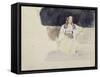 Jeune femme juive assise-Eugene Delacroix-Framed Stretched Canvas