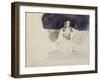 Jeune femme juive assise-Eugene Delacroix-Framed Giclee Print