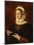 Jeune femme lisant un livre d'heures-Ambrosius Benson-Mounted Giclee Print