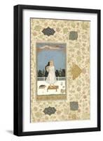 Jeune femme se coiffant-null-Framed Giclee Print