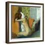 Jeune femme se sechant la nuque, 1895 Young woman drying her neck. RF 4044.-Edgar Degas-Framed Giclee Print