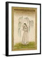 Jeune femme sous un saule pleureur-null-Framed Giclee Print