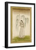 Jeune femme sous un saule pleureur-null-Framed Giclee Print