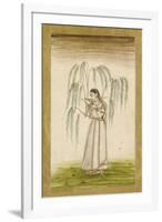 Jeune femme sous un saule pleureur-null-Framed Giclee Print