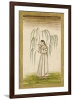 Jeune femme sous un saule pleureur-null-Framed Giclee Print