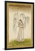 Jeune femme sous un saule pleureur-null-Framed Giclee Print