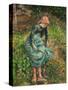 Jeune Fille a La Baguette Ou La Bergere, 1881-Camille Pissarro-Stretched Canvas