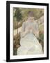 Jeune fille au jardin, dit aussi Femme cousant dans un jardin-Mary Cassatt-Framed Giclee Print