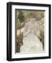 Jeune fille au jardin, dit aussi Femme cousant dans un jardin-Mary Cassatt-Framed Giclee Print