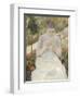 Jeune fille au jardin, dit aussi Femme cousant dans un jardin-Mary Cassatt-Framed Giclee Print