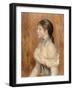 Jeune fille au ruban bleu-Pierre-Auguste Renoir-Framed Giclee Print