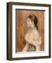 Jeune fille au ruban bleu-Pierre-Auguste Renoir-Framed Giclee Print