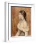 Jeune fille au ruban bleu-Pierre-Auguste Renoir-Framed Giclee Print