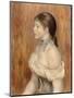 Jeune fille au ruban bleu-Pierre-Auguste Renoir-Mounted Giclee Print