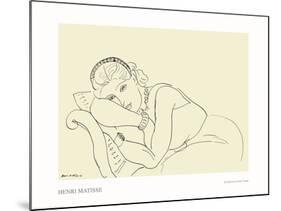 Jeune Fille avec Tiare-Henri Matisse-Mounted Art Print