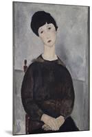 Jeune fille brune, assise-Amedeo Modigliani-Mounted Giclee Print