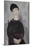 Jeune fille brune, assise-Amedeo Modigliani-Mounted Giclee Print