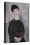 Jeune fille brune, assise-Amedeo Modigliani-Stretched Canvas