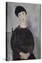 Jeune fille brune, assise-Amedeo Modigliani-Stretched Canvas