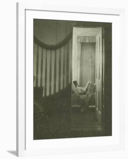 Jeune fille couchée dans sa chambre-Clarence White-Framed Giclee Print
