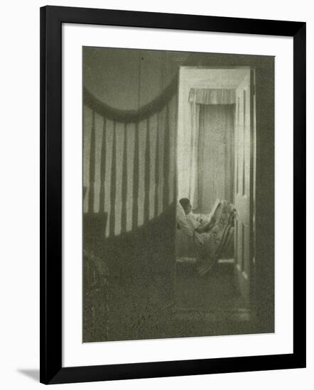 Jeune fille couchée dans sa chambre-Clarence White-Framed Giclee Print