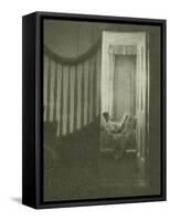 Jeune fille couchée dans sa chambre-Clarence White-Framed Stretched Canvas