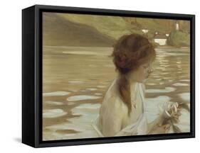 Jeune fille dans un paysage-Paul Chabas-Framed Stretched Canvas